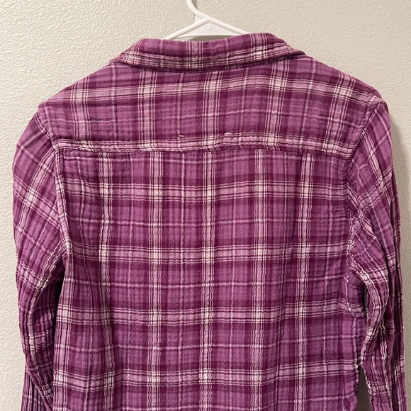 Joe’s Jeans Women The Shirt Plaid/Purple Small - Picture 6 of 8